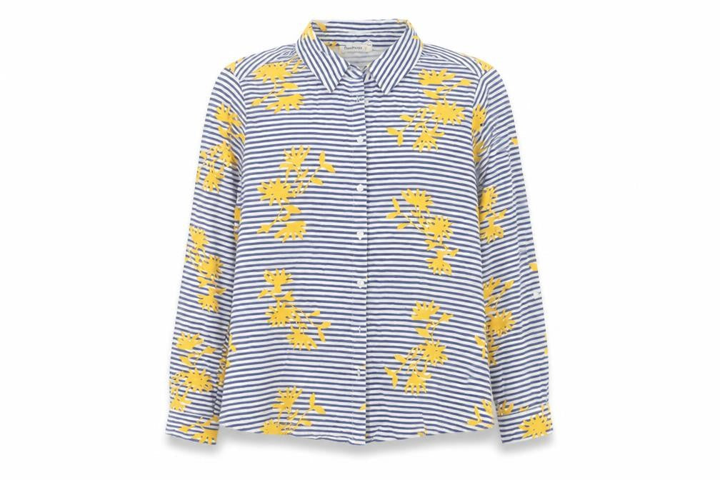 Womens UK Size L Woolovers Multicoloured Cotton Button-Up