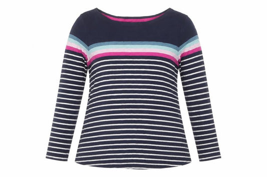 Womens UK Size 6 Joules Blue Cotton T-Shirt