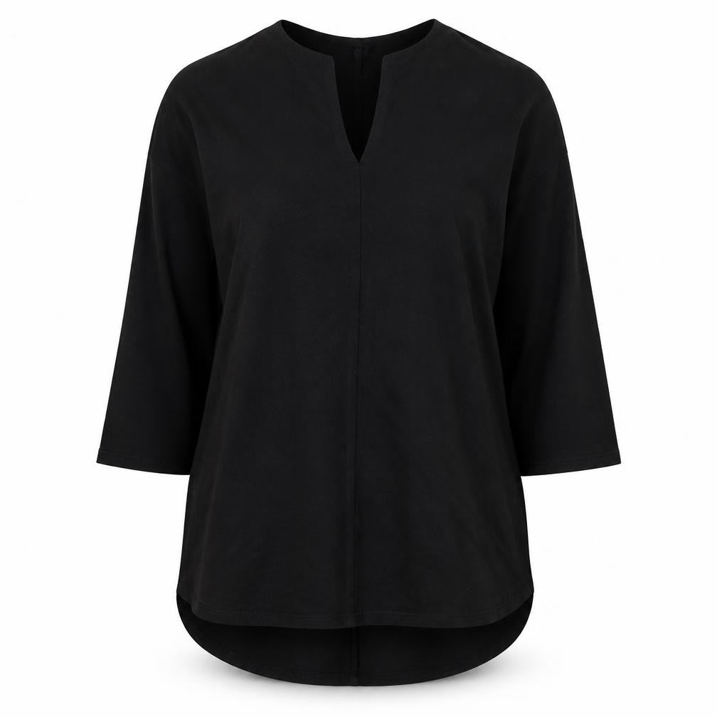 Phase Eight Black Viscose Tunic, S, Women's 3/4 Sleeve