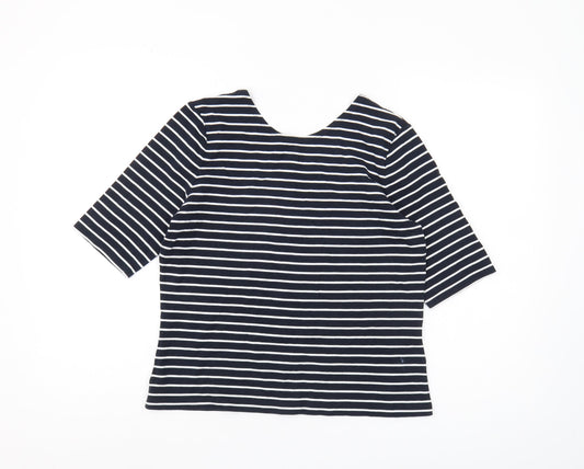 Whistles Women's Black Striped T-Shirt, UK 12, Spring Style