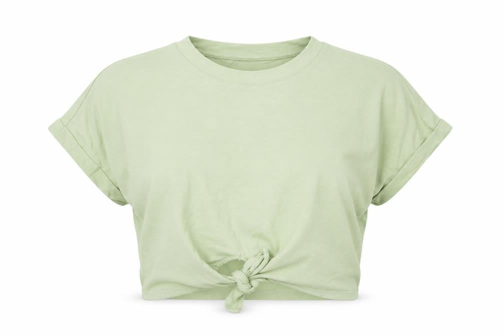 Womens UK Size 2XS VERO MODA Green 100% Cotton T-Shirt