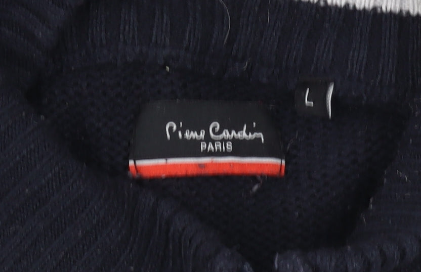Pierre Cardin Men's Black Pullover Jumper Size L