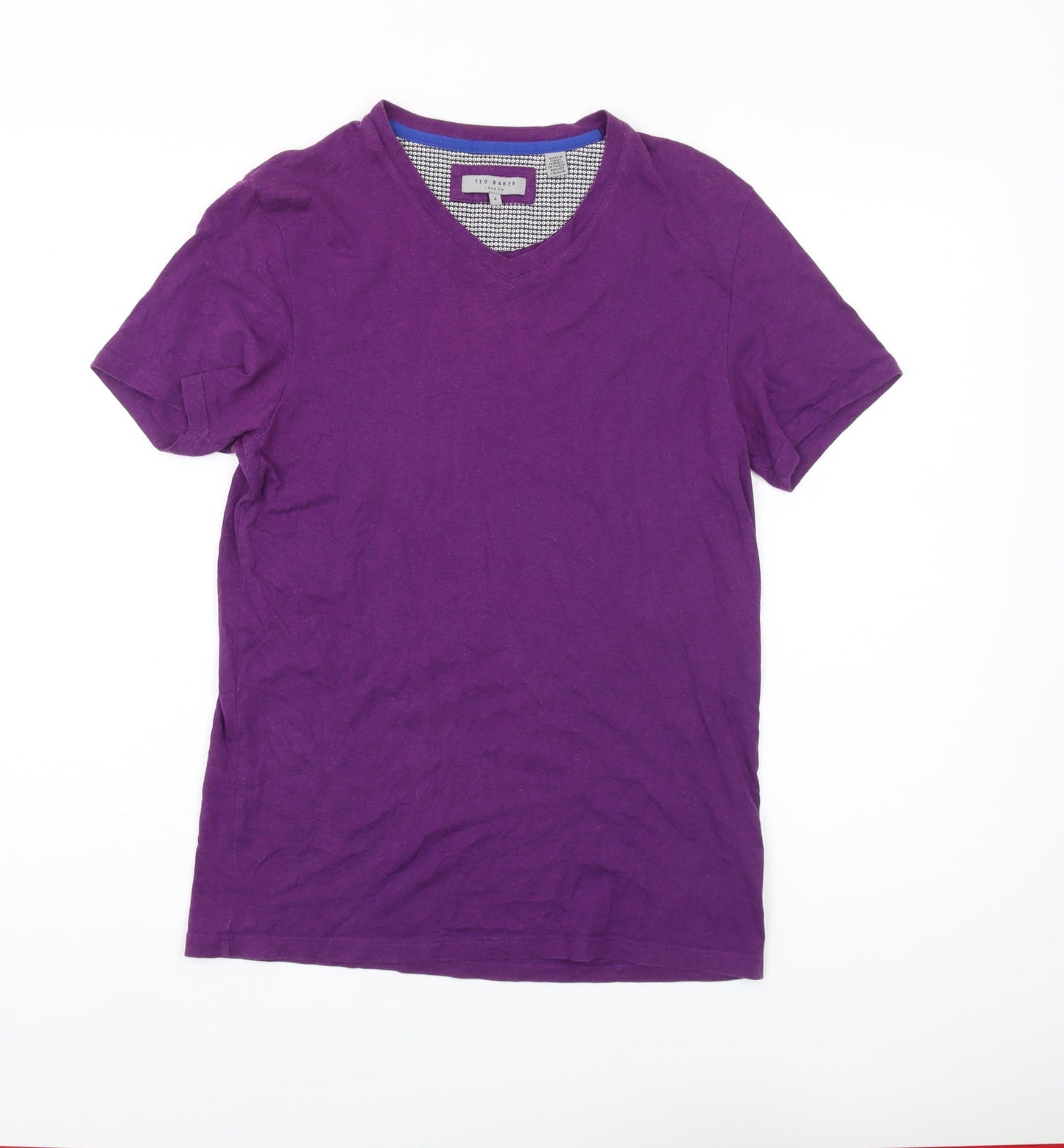 Ted Baker Men's Purple V-Neck T-Shirt M