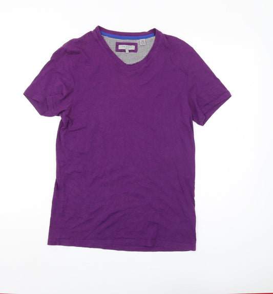 Ted Baker Men's Purple V-Neck T-Shirt M