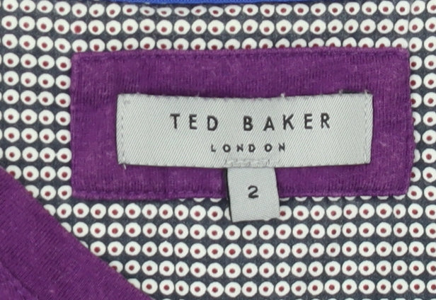 Ted Baker Men's Purple V-Neck T-Shirt M