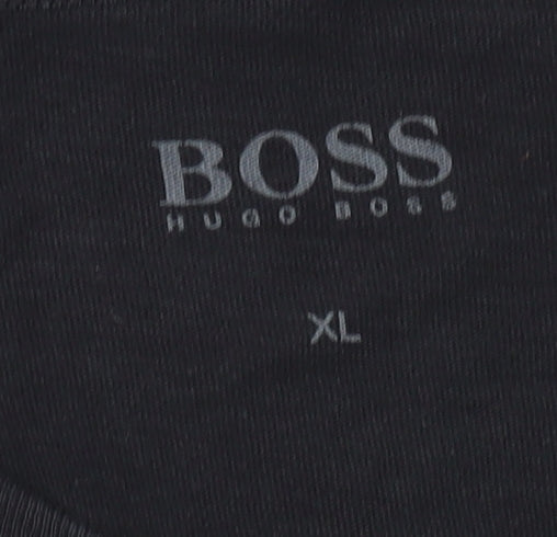 Hugo Boss Men's Black XL T-Shirt, Logo, Short Sleeve