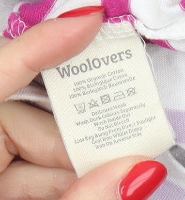 Womens UK Size L Woolovers Multicoloured 100% Cotton T-Shirt