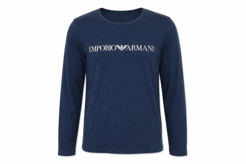 Emporio Armani Blue Unisex Kids Long Sleeve T-Shirt - S