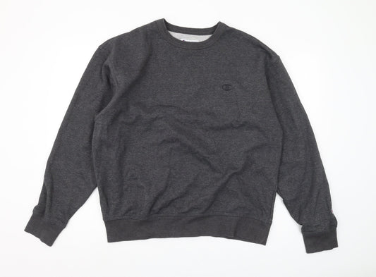 Champion Men's Grey Pullover Sweatshirt L