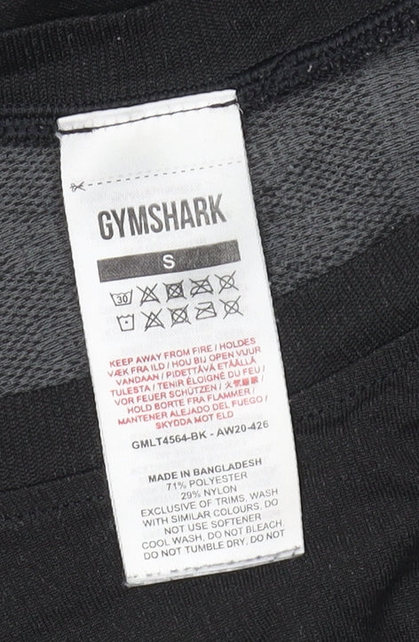 Gymshark Men's Black Long Sleeve Pullover Activewear Top