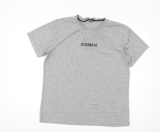 Ryderwear Men's Grey Crew Neck T-Shirt Size S