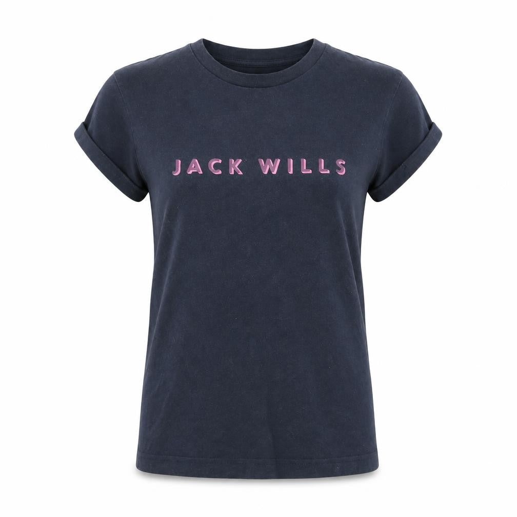 Womens UK Size 6 Jack Wills Blue Cotton T-Shirt