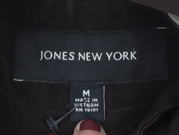 Jones New York Women's Brown Hooded Parka Coat M