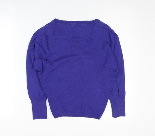 Fat Face Women's Purple Cardigan Size 10