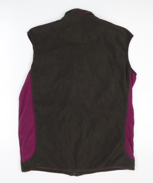 Mountain Life Women's Brown Fleece Waistcoat Size 14 Casual