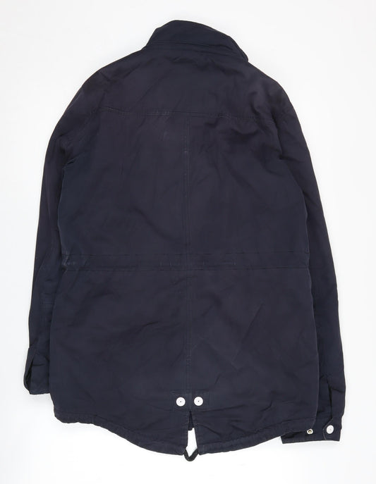 Jack & Jones Men's Black S Parka Jacket Zip Pockets