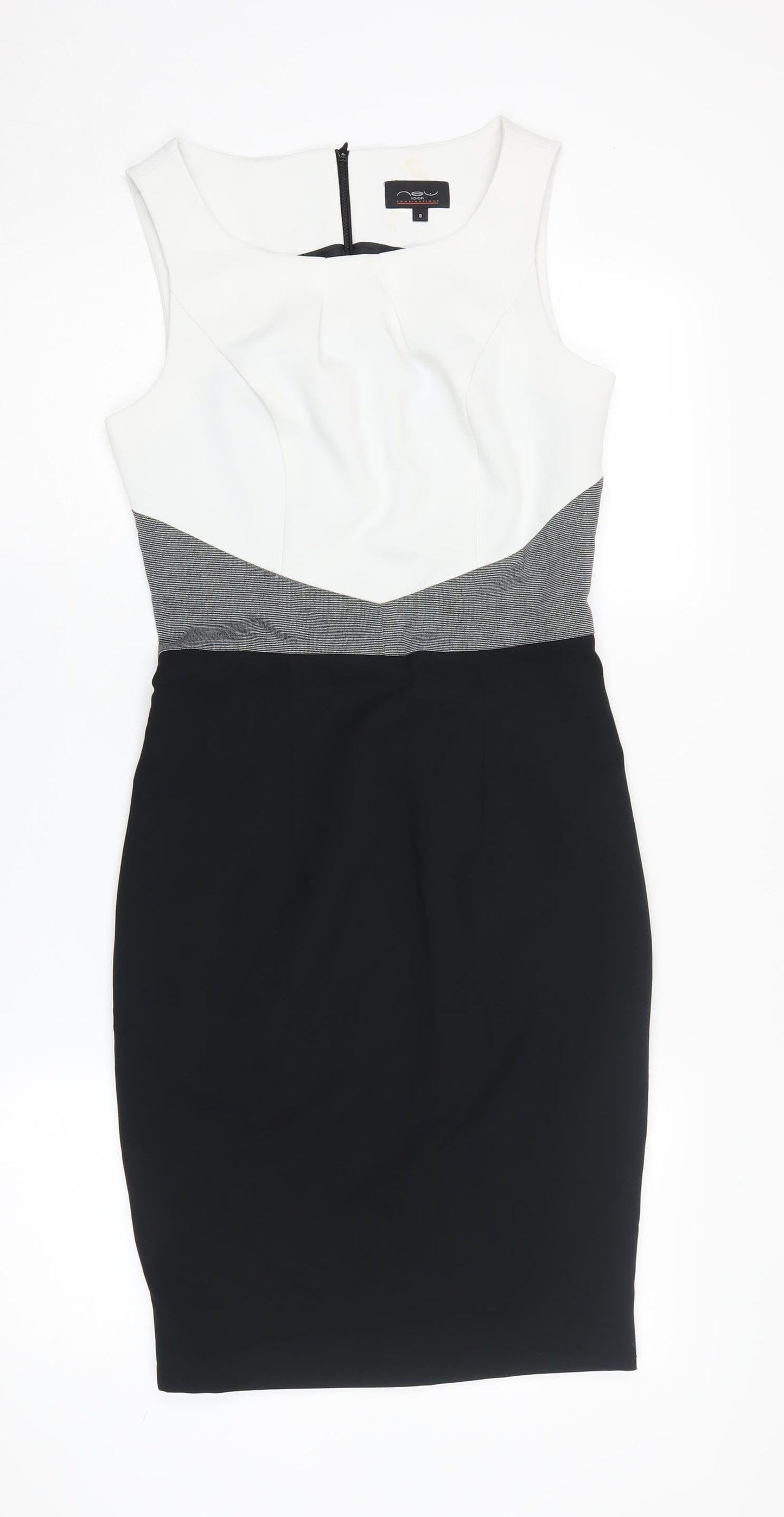 New Look Women's Multicoloured Bodycon Dress Size 8