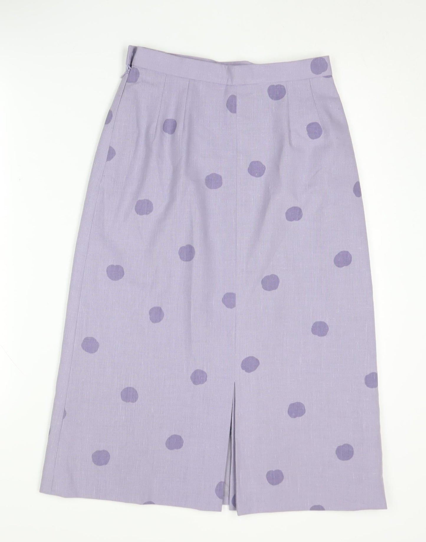 Country Casuals Women's Purple Polka Dot Midi Skirt
