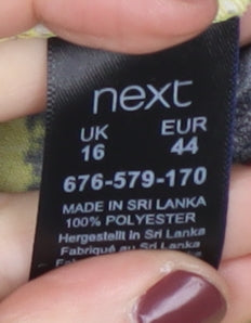 Next Women's Multicoloured Floral Tank Top UK 16