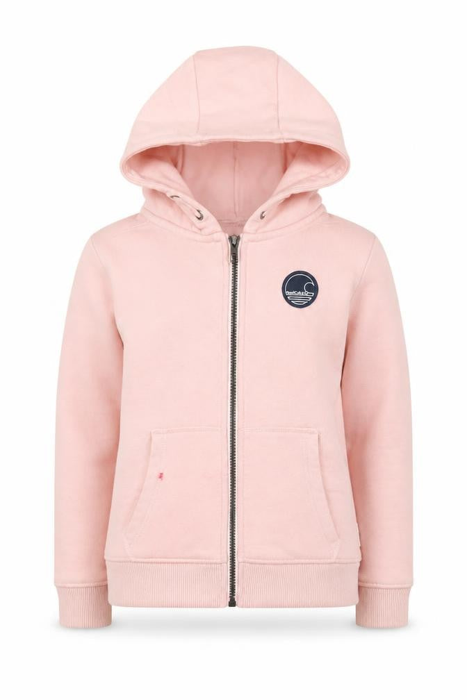 Front view of SoulCal girls’ pink hoodie, 7-8 years, full zip, cotton blend