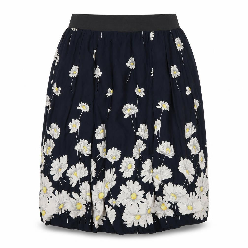 Scarlett & Jo Women's Plus Blue Floral Pleated Skirt