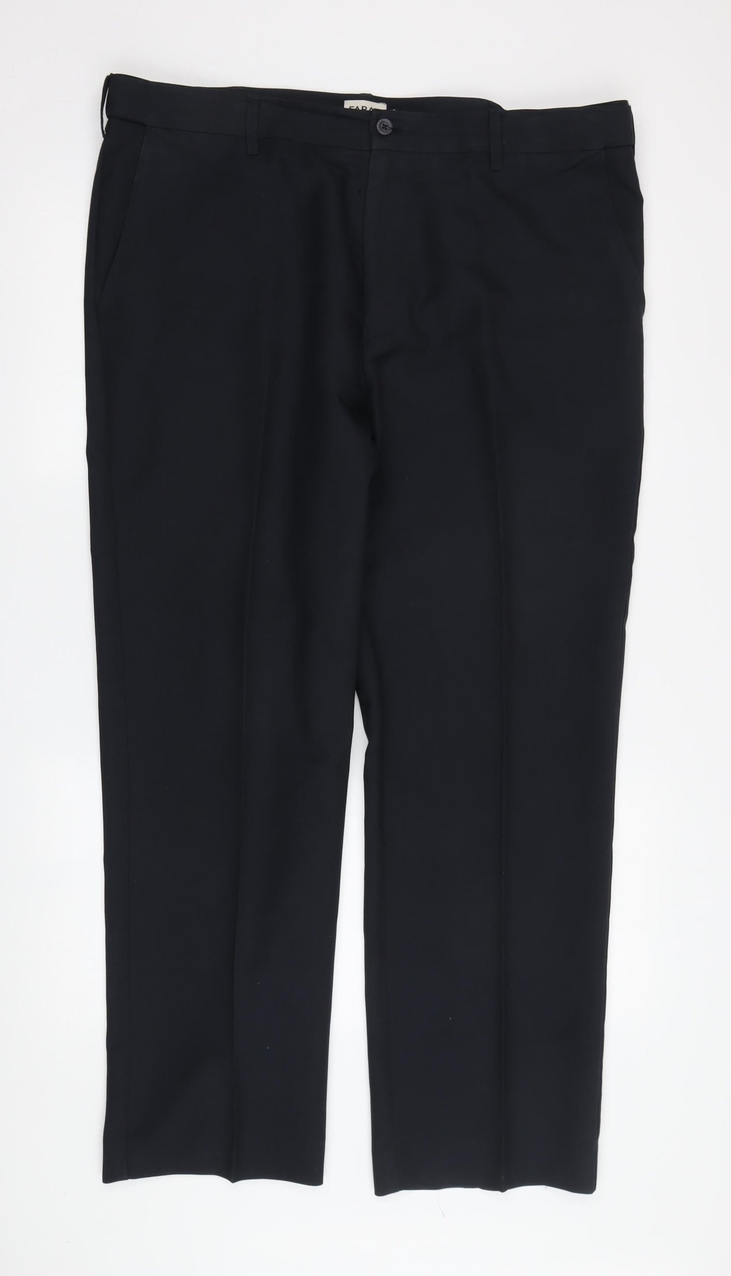 Farah Men's Black Chino Trousers 38 Classic Fit