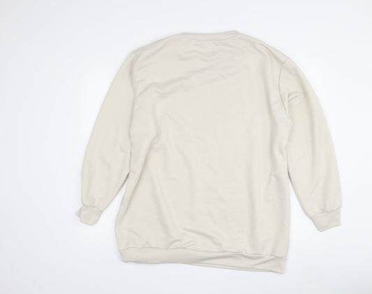 Miss Klass Women Beige Pullover Sweatshirt Size 24