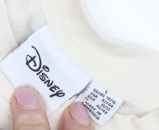 Womens UK 20 Regular Disney Ivory Pullover Sweatshirt
