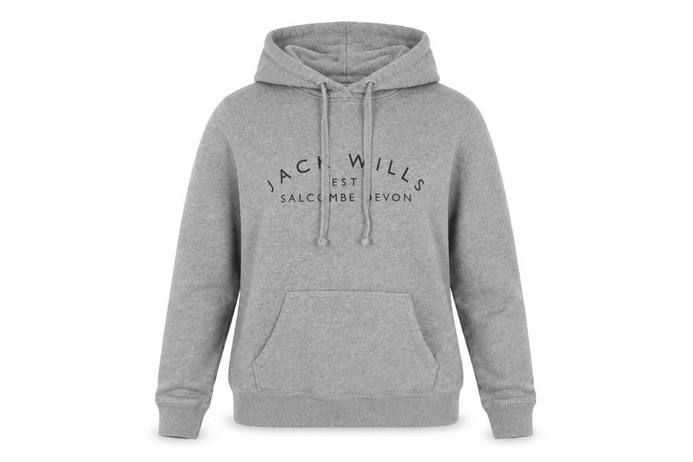 Womens UK 8 Regular Jack Wills Grey Pullover Hoodie