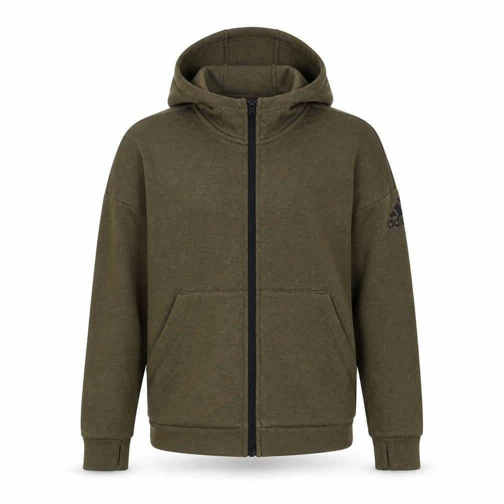 Adidas Boys Green Full Zip Hoodie 11-12 Years