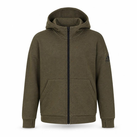 Adidas Boys Green Full Zip Hoodie 11-12 Years