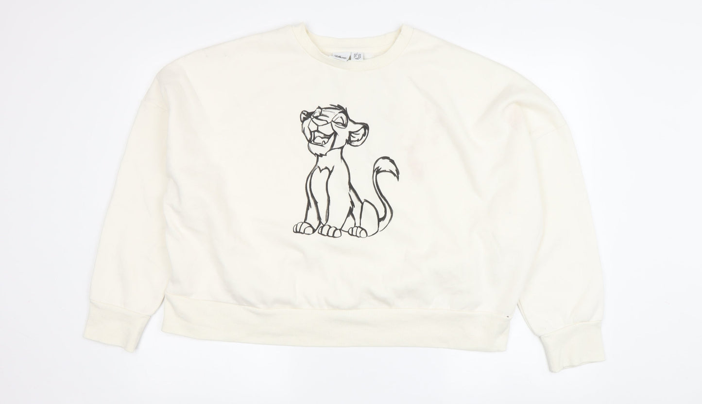 Disney Women's Ivory Lion King Sweatshirt L