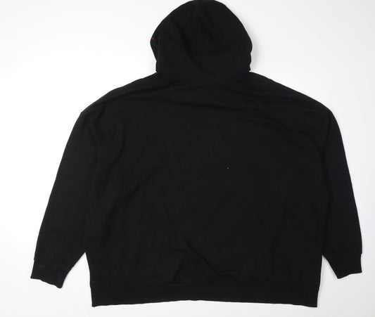 Disney Unisex Black 2XL Logo Hoodie Pullover Casual