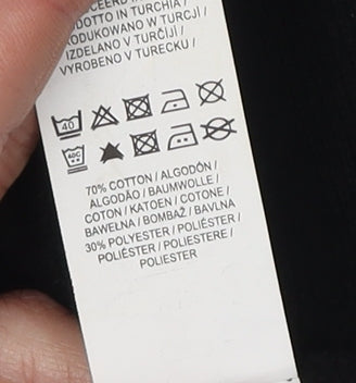 Disney Unisex Black 2XL Logo Hoodie Pullover Casual