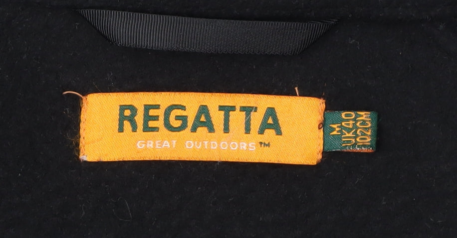 Regatta Men's Black Fleece Jacket, Size M, Full Zip, Casual