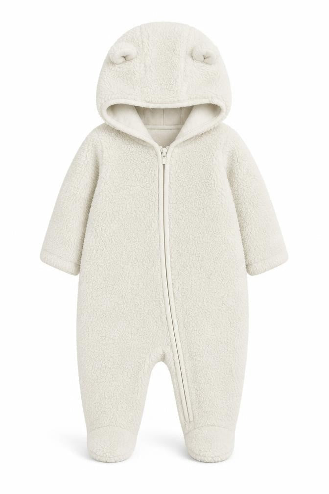 Baby Gap Unisex Ivory Babygrow 3-6 Months, Fleece, Hooded