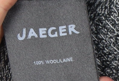 Jaeger Men's Grey Wool Pullover Jumper, L, Crew Neck