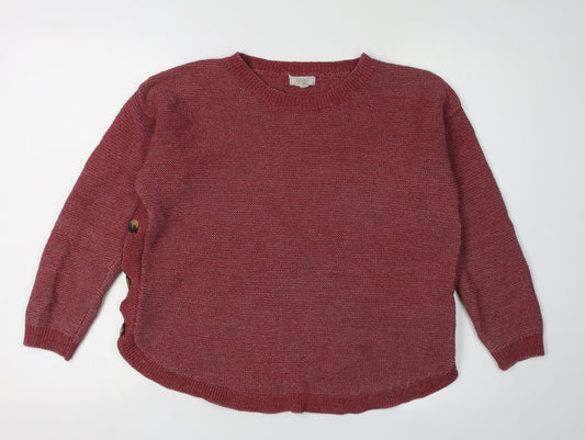 Fat Face Women's Red Pullover Jumper Size 10