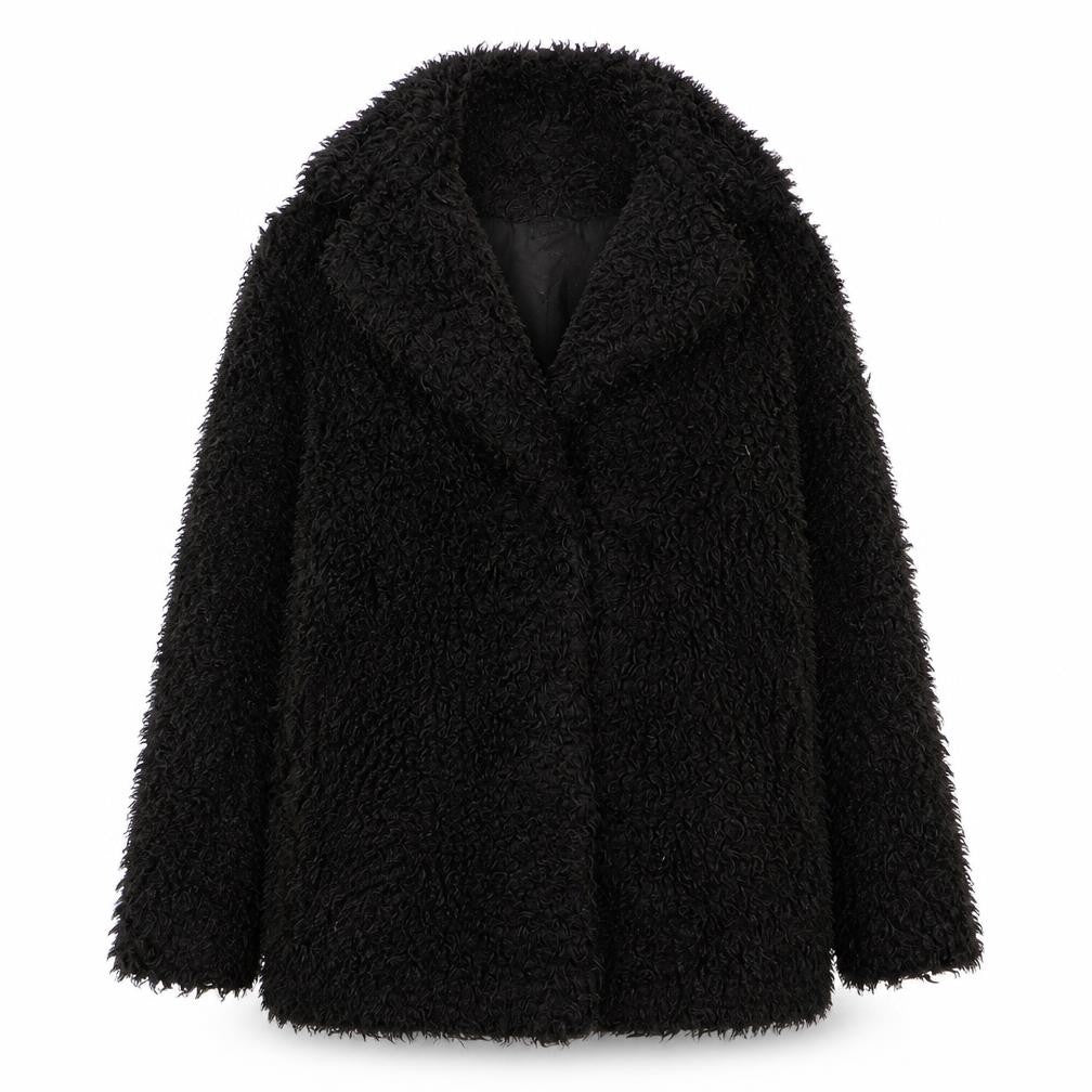 Topshop Women's Black Long Coat UK 16, Autumn/Winter Wear