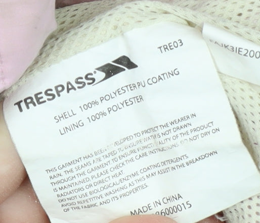 Trespass Women's Pink Waterproof Hooded Jacket - Size 10