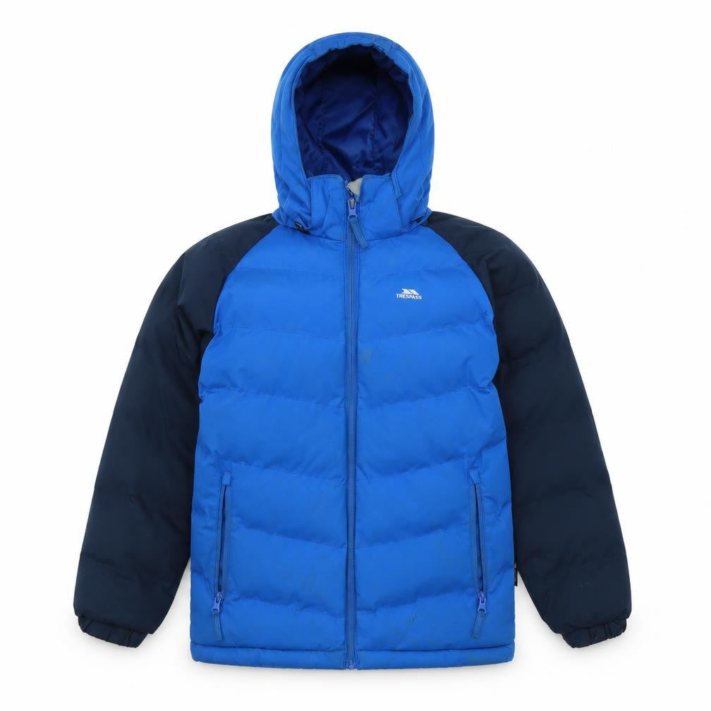 Trespass Boys Blue Puffer Jacket 9-10Y Winter Waterproof