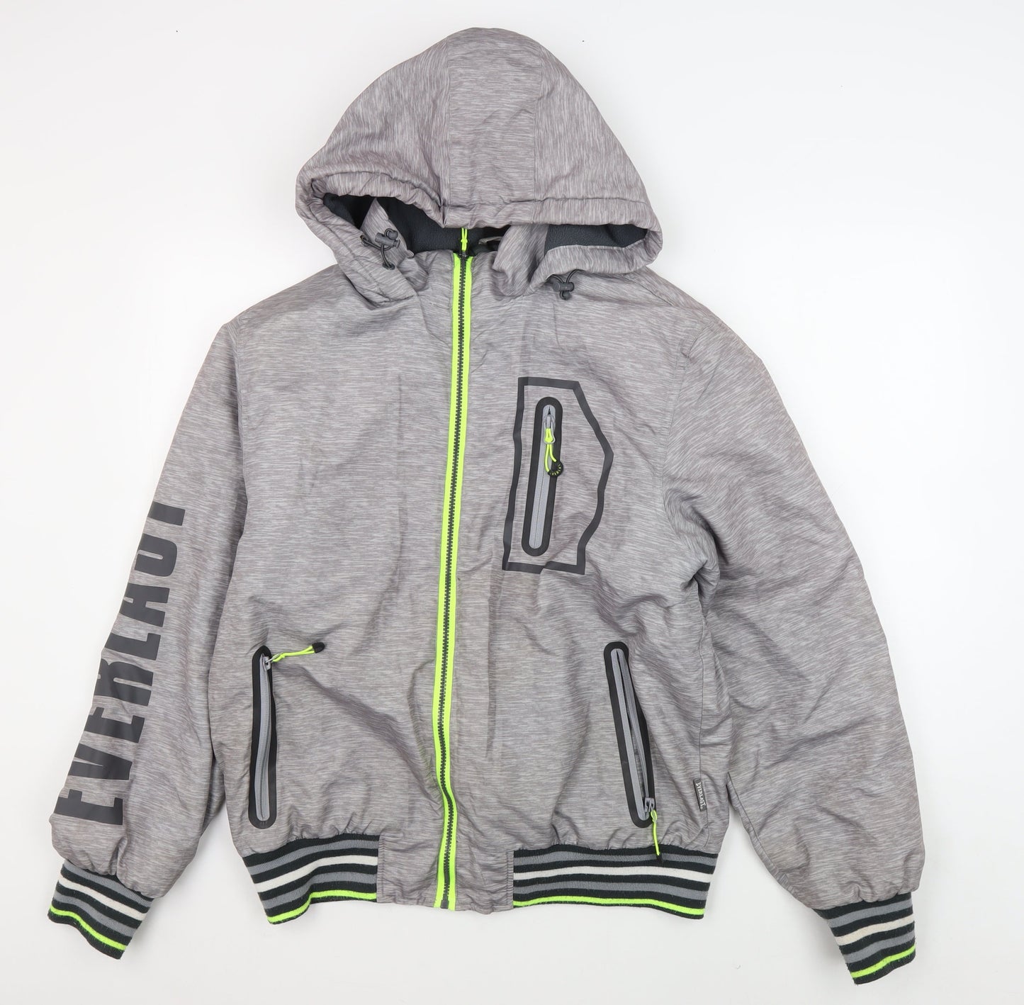 Everlast Men's Grey Hooded Jacket, Size M, Sports Casual