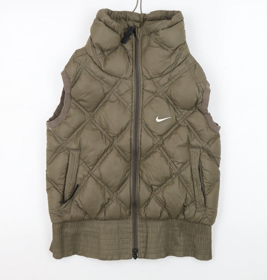 Nike Women's Green XS Puffer Waistcoat