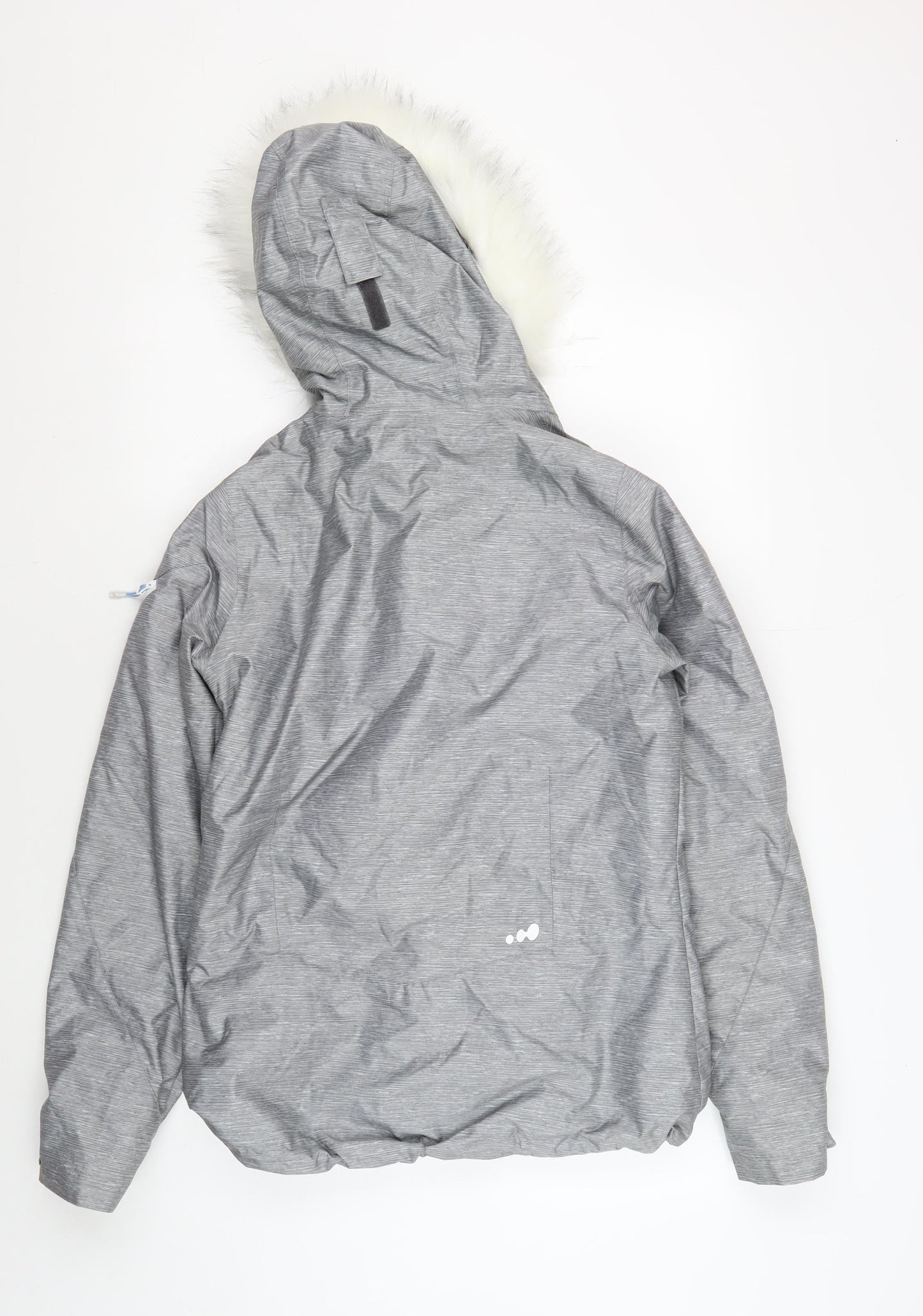 Decathlon Women's Grey Puffer Jacket S Waterproof