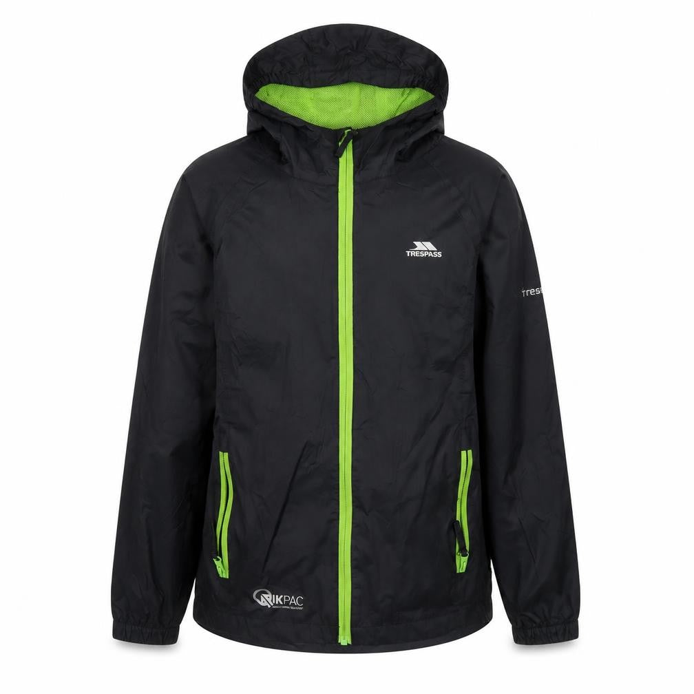 Trespass Boys Black Windbreaker Jacket, Size 9-10