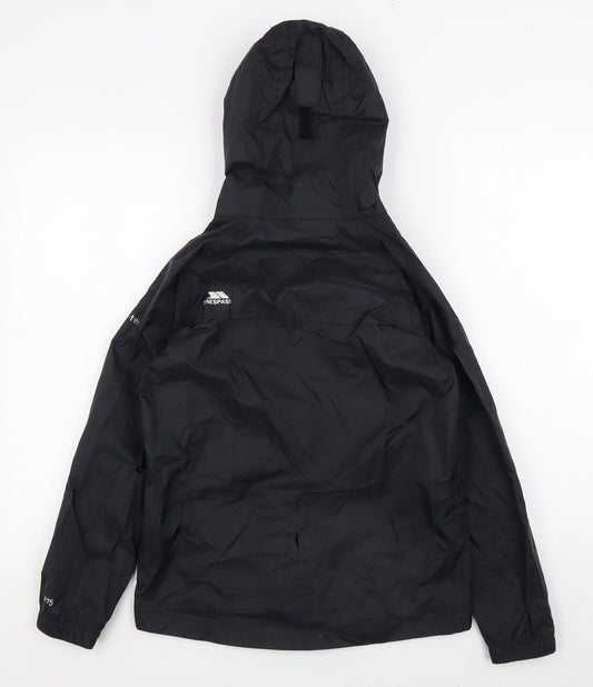 Trespass Boys Black Windbreaker Jacket, Size 9-10