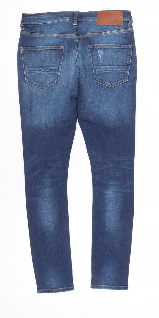 River Island Men's Blue Skinny Jeans Size 30