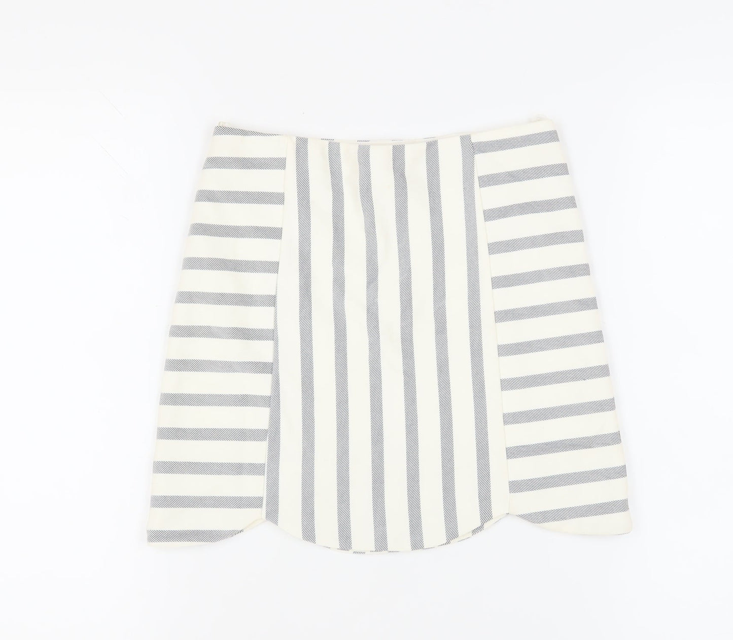 Topshop Women's Multicoloured Stripe Pencil Skirt Size 8