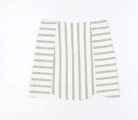 Topshop Women's Multicoloured Stripe Pencil Skirt Size 8