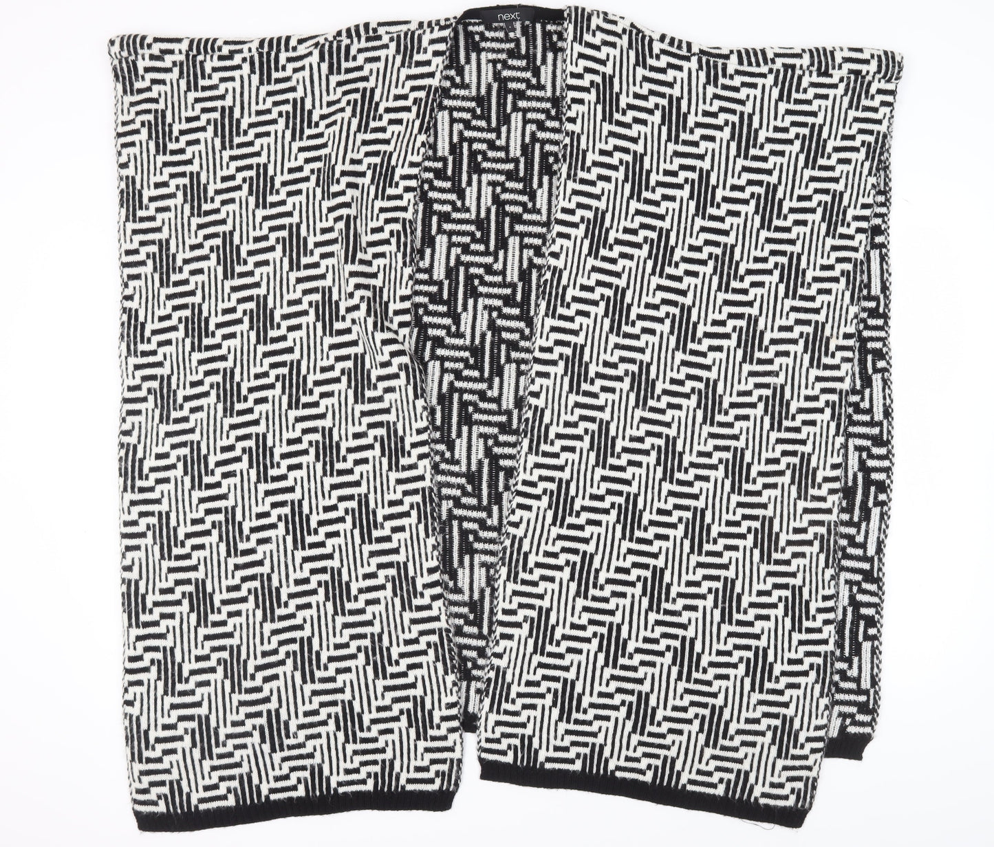 Next Women's Black Geometric Cape Jumper M